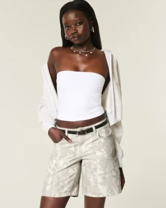 Lavt sittende baggy shorts i kamuflasje