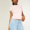 Lavt sittende bootcut-jeans med stjernebroderi