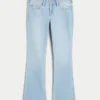 Lavt sittende bootcut-jeans med stjernebroderi