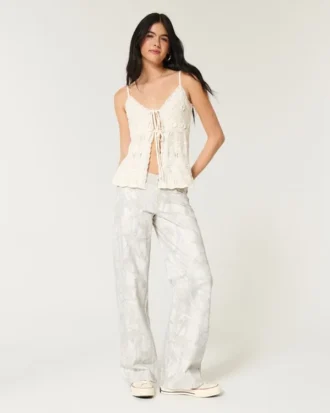 Lavt sittende camouflage-baggyjeans