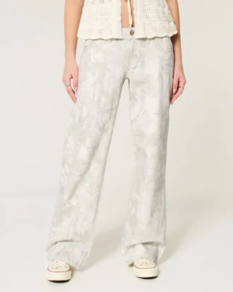 Lavt sittende camouflage-baggyjeans
