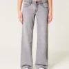 Lavt sittende grå baggy jeans