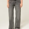 Lavt sittende grå baggy jeans