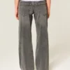 Lavt sittende grå baggy jeans