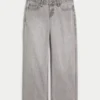 Lavt sittende grå baggy jeans
