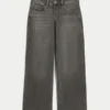 Lavt sittende grå baggy jeans