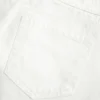 Lavt sittende hvit denim miniskjørt