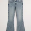Lavt sittende jeans med medium vask og vidde