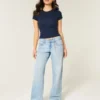 Lavt sittende, lysvaskede baggy jeans
