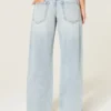 Lavt sittende, lysvaskede baggy jeans