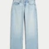 Lavt sittende, lysvaskede baggy jeans