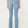 Lavt sittende, lysvaskede bootcut-jeans
