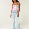 Lavt sittende, lysvaskede bootcut-jeans