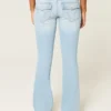 Lavt sittende, lysvaskede bootcut-jeans