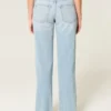 Lavt sittende, lysvaskede, revne, løse jeans