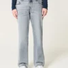 Lavt sittende, mediumvasket, avslappet, rett jeans