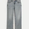Lavt sittende, mediumvasket, avslappet, rett jeans