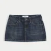Lavt sittende miniskjørt i denim