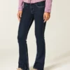 Lavt sittende mørkvaskede bootcut-jeans