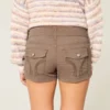 Lavt sittende poplin-shorts