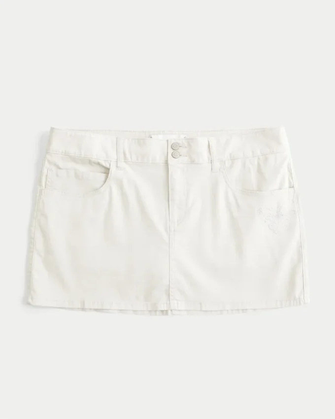 Lavt sittende Shine Butterfly Twill Mini Skort