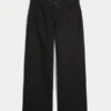 Lavt sittende, svarte baggy jeans