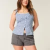 Lavt sittende twill-shorts