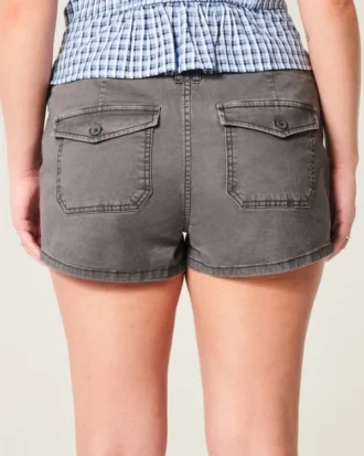Lavt sittende twill-shorts