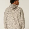 Leopardmønstret baggy hoodie med snøring