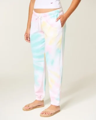 Logo Grafisk vaskeeffekt Terry Joggers