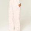 Logo Graphic Pink Camo Wide-Leg Sweatpants