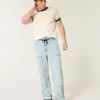 Lysvaskede, baggy Carpenter-jeans