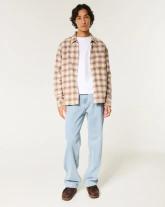 Lysvaskede baggy malerjeans