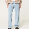 Lysvaskede baggy malerjeans