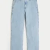 Lysvaskede baggy malerjeans