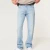 Lysvaskede bootcut-jeans