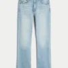 Lysvaskede bootcut-jeans