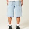 Lysvaskede superbaggy denimshorts