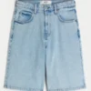 Lysvaskede superbaggy denimshorts