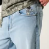 Lysvasket astronautgrafikk Superbaggy jeans