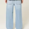 Lysvasket astronautgrafikk Superbaggy jeans