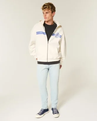 Lysvasket atletisk skinny jeans