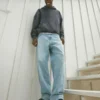 Lysvasket baggy jeans