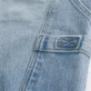 Lysvasket brodert baklomme skater baggy malerjeans