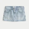 Lysvasket denim miniskjørt