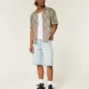 Lysvasket Dice Graphic Super Baggy Denim Shorts