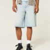 Lysvasket Dice Graphic Super Baggy Denim Shorts
