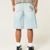 Lysvasket Dice Graphic Super Baggy Denim Shorts