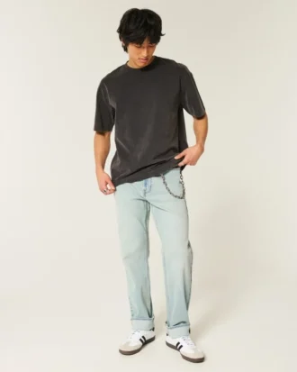 Lysvasket Downforce Racing Graphic Loose Jeans