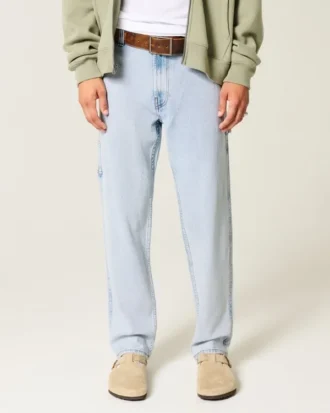 Lysvasket, løs malerjeans